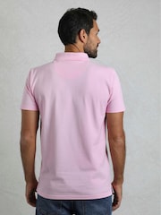 Weird Fish Pink Miles Pique 100% Cotton Polo Shirt - Image 2 of 7