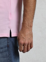 Weird Fish Pink Miles Pique 100% Cotton Polo Shirt - Image 5 of 7