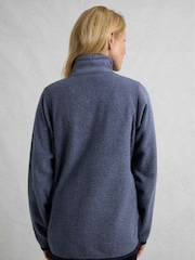 Weird Fish Blue Odina Quarter Zip Textured Fleece - Image 2 of 7
