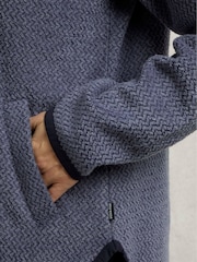 Weird Fish Blue Odina Quarter Zip Textured Fleece - Image 4 of 7