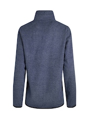Weird Fish Blue Odina Quarter Zip Textured Fleece - Image 7 of 7