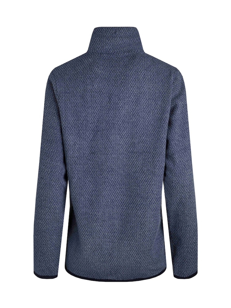 Weird Fish Blue Odina Quarter Zip Textured Fleece - Image 7 of 7