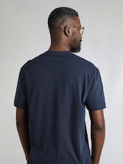 Weird Fish Blue Keaton Premium Relaxed Supersoft Pocket 100% Cotton T-Shirt - Image 2 of 6