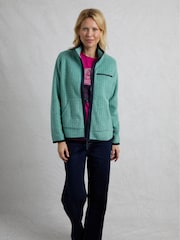 Weird Fish Green Tilly Qtr Zip Grid Fleece - Image 1 of 8