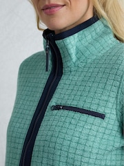 Weird Fish Green Tilly Qtr Zip Grid Fleece - Image 5 of 8
