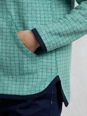 Weird Fish Green Tilly Qtr Zip Grid Fleece - Image 6 of 8