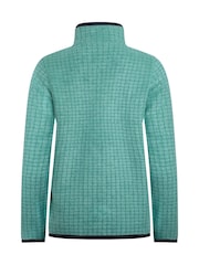 Weird Fish Green Tilly Qtr Zip Grid Fleece - Image 8 of 8