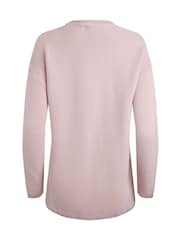 Weird Fish Pink Dalla Knitted 100% Cotton Crew Jumper - Image 8 of 8
