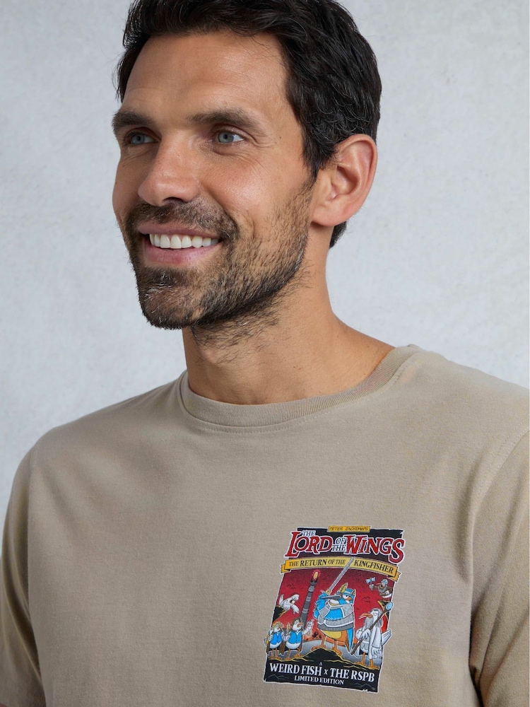 Weird Fish Cream The Lord of The Wings Heritage Artist Tee RSPB Collaboration 100% Cotton T-Shirt - Image 2 of 6