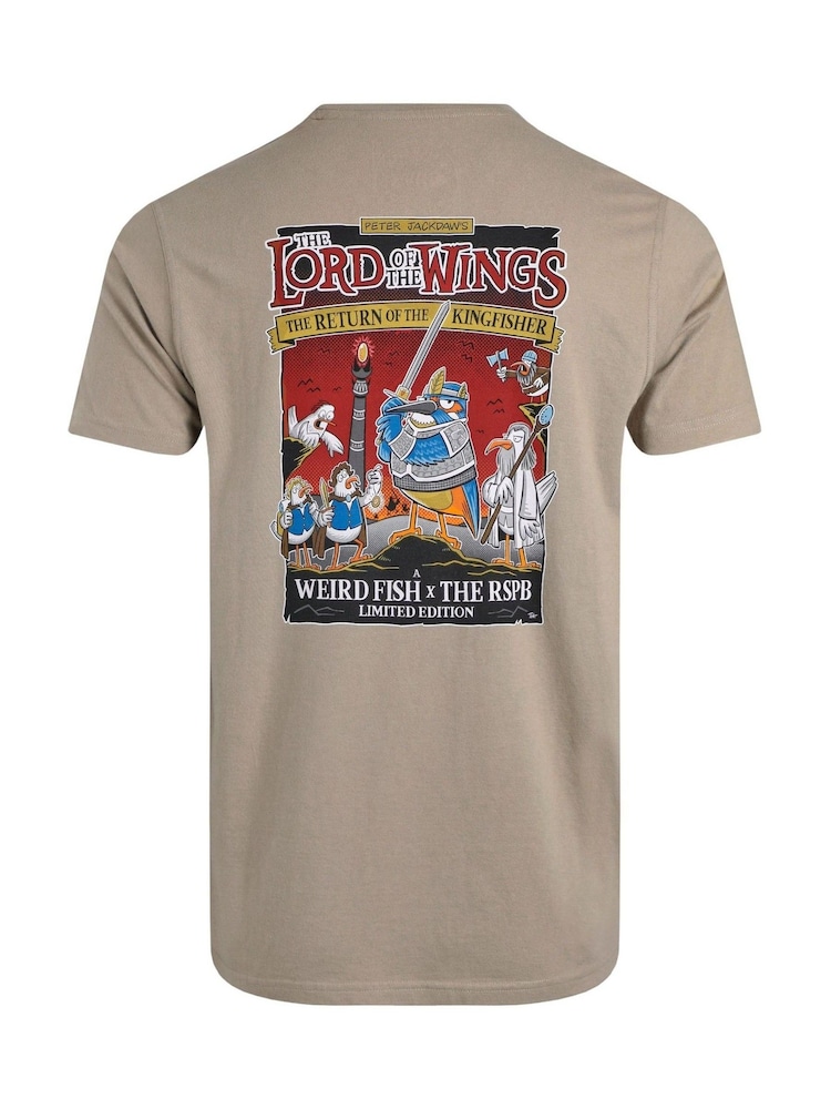 Weird Fish Cream The Lord of The Wings Heritage Artist Tee RSPB Collaboration 100% Cotton T-Shirt - Image 6 of 6