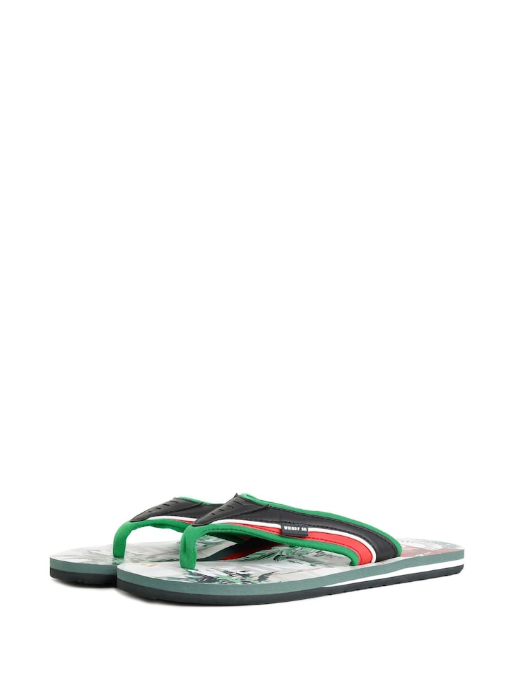 Weird Fish Green Lexington Printed Sandals - Image 2 of 3
