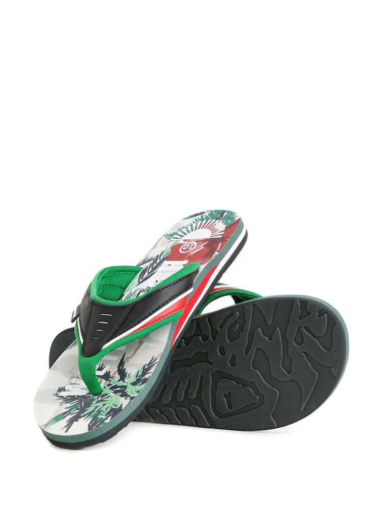 Weird Fish Green Lexington Printed Sandals - Image 3 of 3