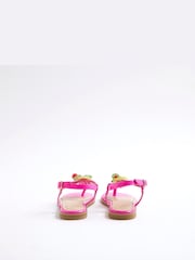 River Island Pink Girls Fruit Toe Thong Sandals - Image 4 of 5