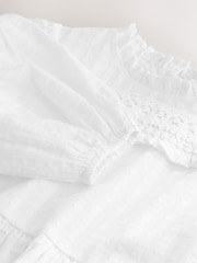 Ecru Long Sleeve Ruffle Blouse (3-16yrs) - Image 7 of 7