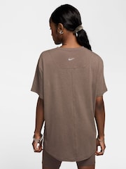 Nike Brown Oversized Dri-FIT One Relaxed T-Shirt - Image 2 of 7