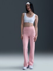 Nike Pink High Waisted Foldover Flare Leggings - Image 1 of 6