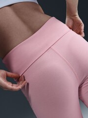 Nike Pink High Waisted Foldover Flare Leggings - Image 4 of 6