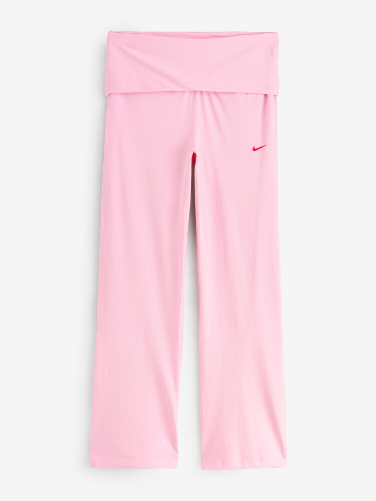 Nike Pink High Waisted Foldover Flare Leggings - Image 6 of 6 Nike Pink High Waisted Foldover Flare Leggings - Image 6 of 6