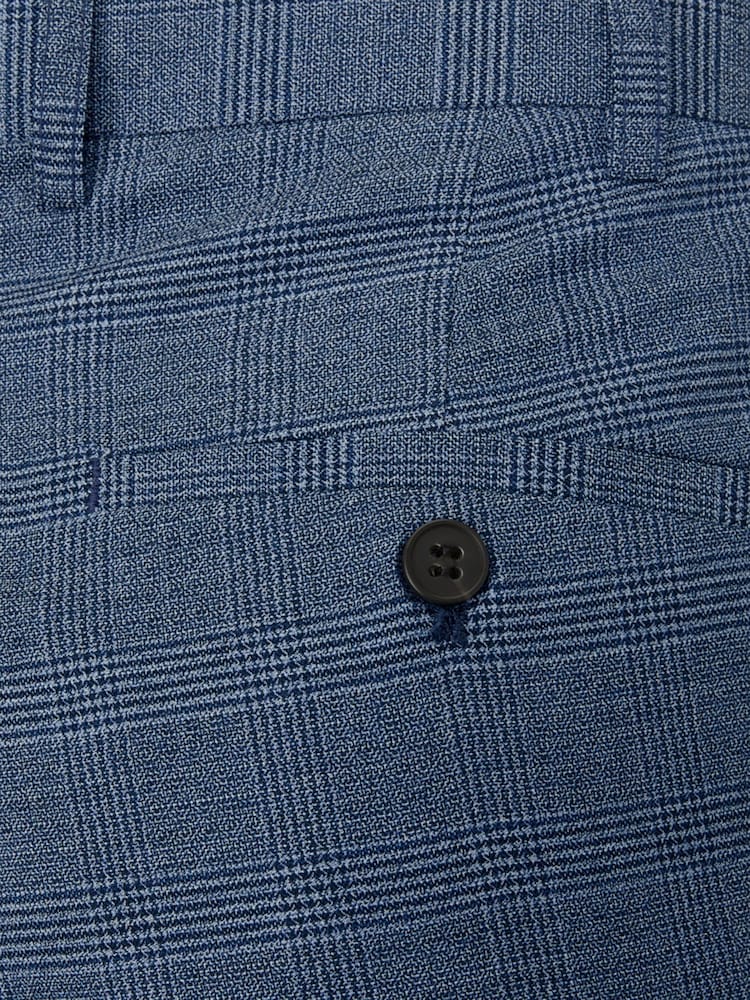 Skopes Blue Tailored Fit Self Check Anthony Suit Trousers - Image 4 of 4