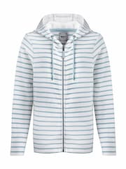 Weird Fish Blue Catalina Striped Loopback Full Zip Hoodie - Image 7 of 8