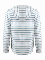 Weird Fish Blue Catalina Striped Loopback Full Zip Hoodie - Image 8 of 8