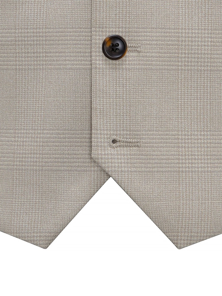 Skopes Natural Tailored Fit Check Charlie Suit Waistcoat - Image 4 of 4