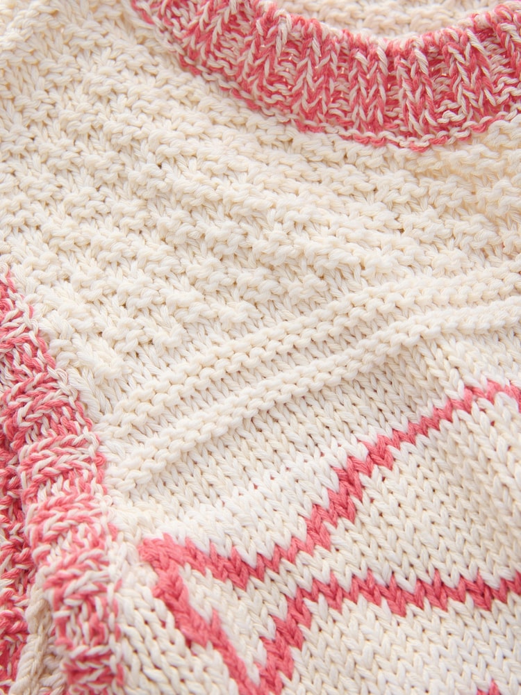 Red/Ecru Fish Knitted Tank - Image 4 of 4