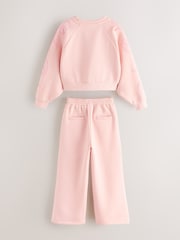 Pink - Baker by Ted Baker 2 Piece Boxy Sweat & Wide Leg Joggers Set - Bild 2 von 6