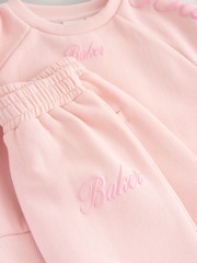 Pink - Baker by Ted Baker 2 Piece Boxy Sweat & Wide Leg Joggers Set - Bild 4 von 6