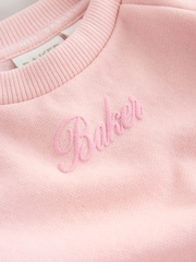 Pink - Baker by Ted Baker 2 Piece Boxy Sweat & Wide Leg Joggers Set - Bild 6 von 6