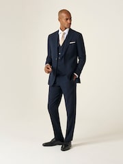 Skopes Blue Slim Fit Harcourt Tweed Effect Suit Jacket - Image 1 of 4
