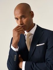 Skopes Blue Slim Fit Harcourt Tweed Effect Suit Jacket - Image 2 of 4