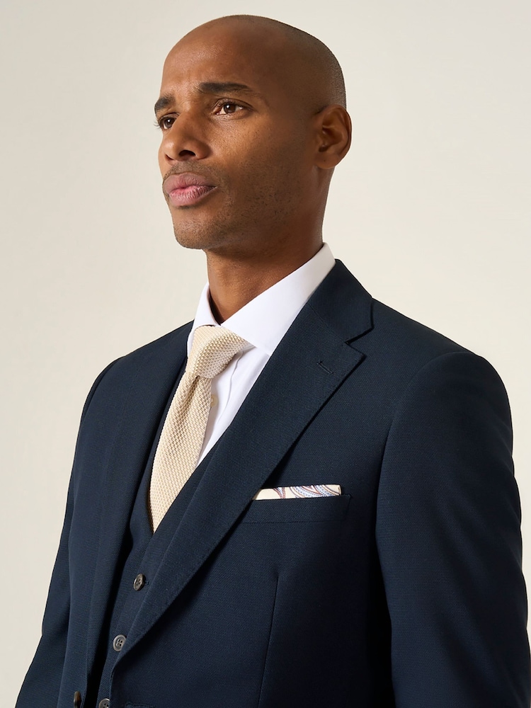 Skopes Navy Blue Tailored Harcourt Suit Jacket - Image 4 of 4