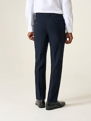 Skopes Blue Tapered Fit Harcourt Tweed Effect Suit Trousers - Image 2 of 4
