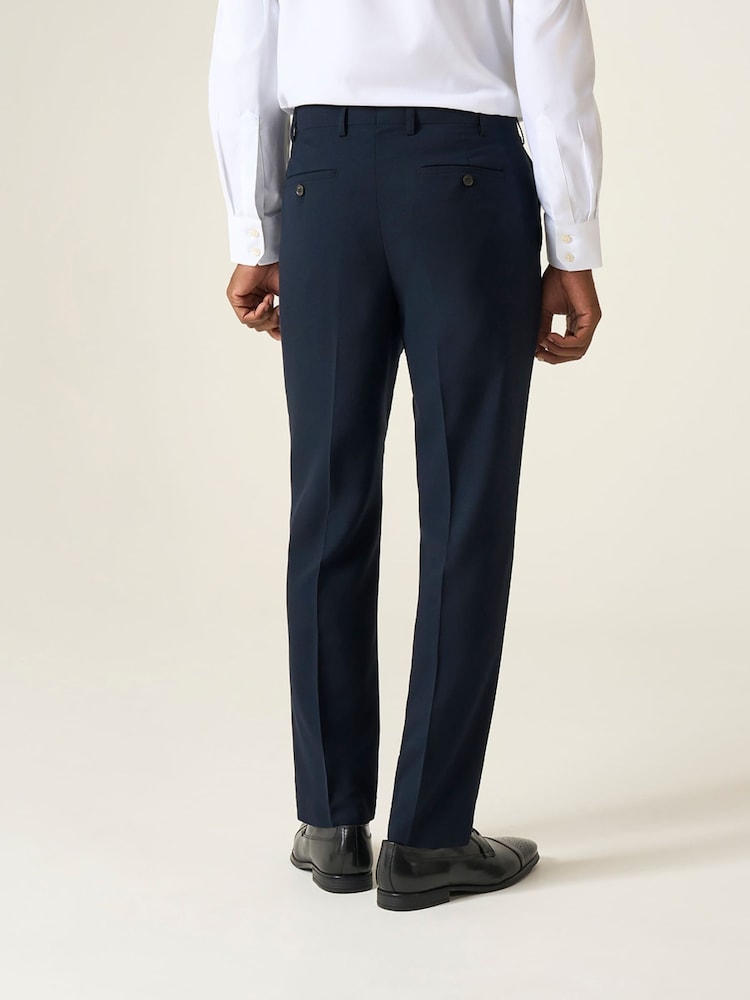 Skopes Blue Tapered Fit Harcourt Tweed Effect Suit Trousers - Image 2 of 4