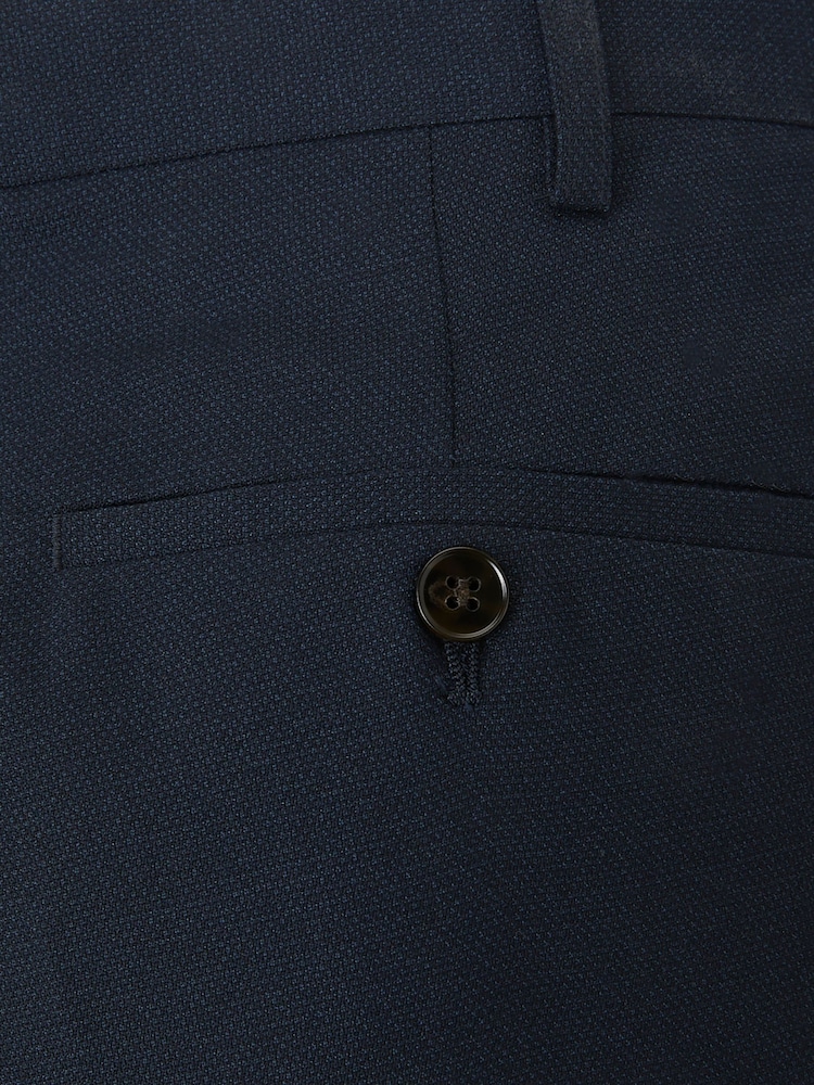 Skopes Blue Tapered Fit Harcourt Tweed Effect Suit Trousers - Image 4 of 4