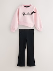 Baker by Ted Baker 2 Piece Asymmetric Sweatshirt and Flare Leggings Set - Image 7 of 12