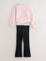 Baker by Ted Baker 2 Piece Asymmetric Sweatshirt and Flare Leggings Set - Image 8 of 12