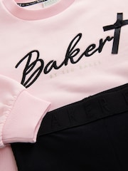 Baker by Ted Baker 2 Piece Asymmetric Sweatshirt and Flare Leggings Set - Image 9 of 12