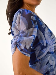 Azul - Roman Abstract Painted Hanky Hem Dress - Imagen 6 de 6