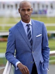 Skopes Light Blue Tailored Fit Jamie Semi Plain Blazer Jacket - Image 1 of 9