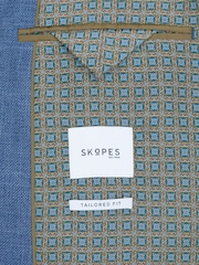 Skopes Light Blue Tailored Fit Jamie Semi Plain Blazer Jacket - Image 9 of 9