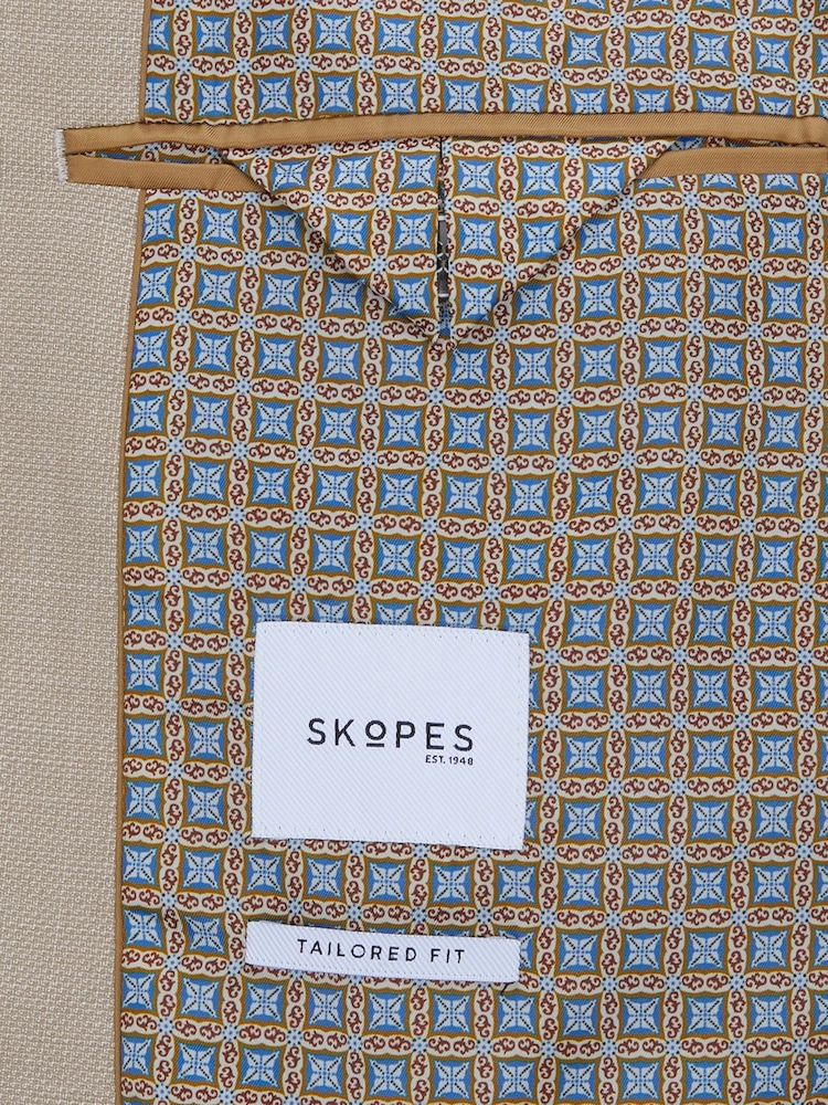 Бежевый - Приталенный пиджак Skopes Jamie - Изображение 8 из 8