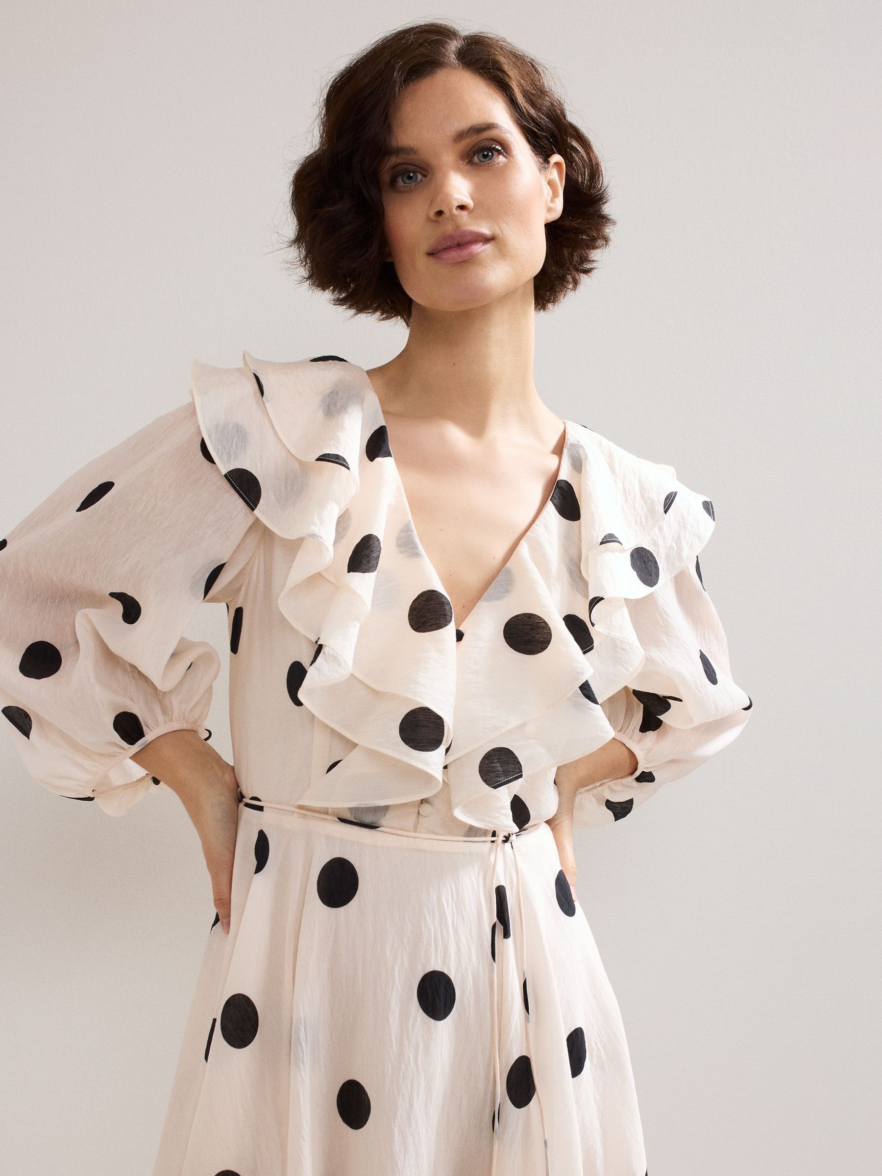 Buy Phase Eight Cream Jaqlyn Spot Dress from Next USA