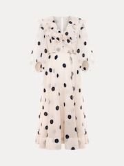 Phase Eight Cream Jaqlyn Spot Dress - Image 9 of 9