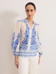Phase Eight Blue Marisa Blouse - Image 1 of 7
