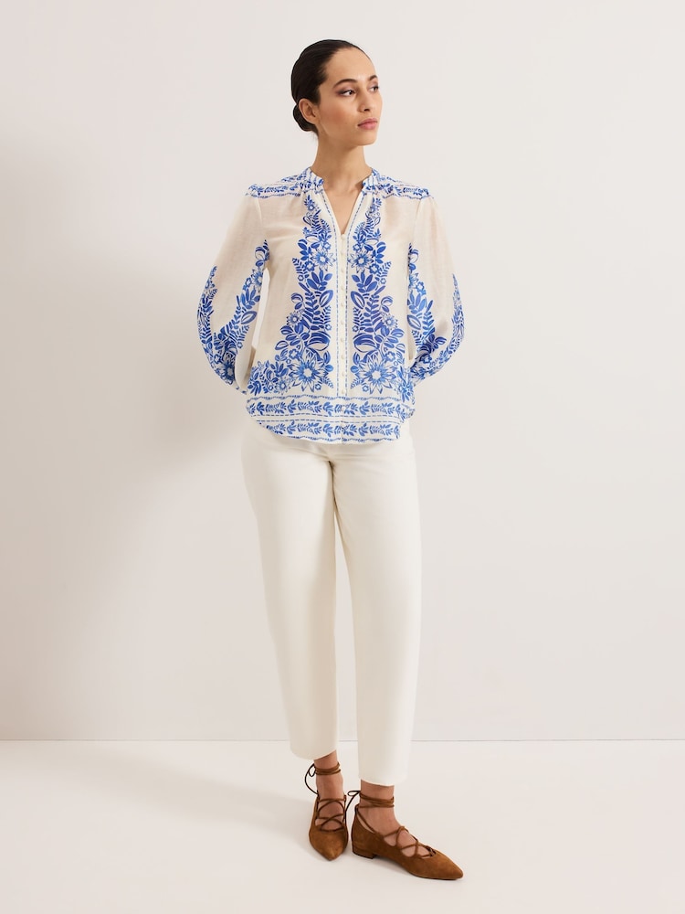 Phase Eight Blue Marisa Blouse - Image 2 of 7