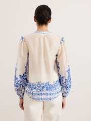 Phase Eight Blue Marisa Blouse - Image 3 of 7