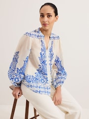 Phase Eight Blue Marisa Blouse - Image 4 of 7