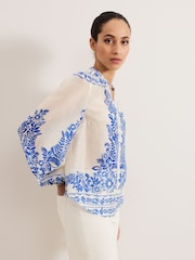 Phase Eight Blue Marisa Blouse - Image 5 of 7